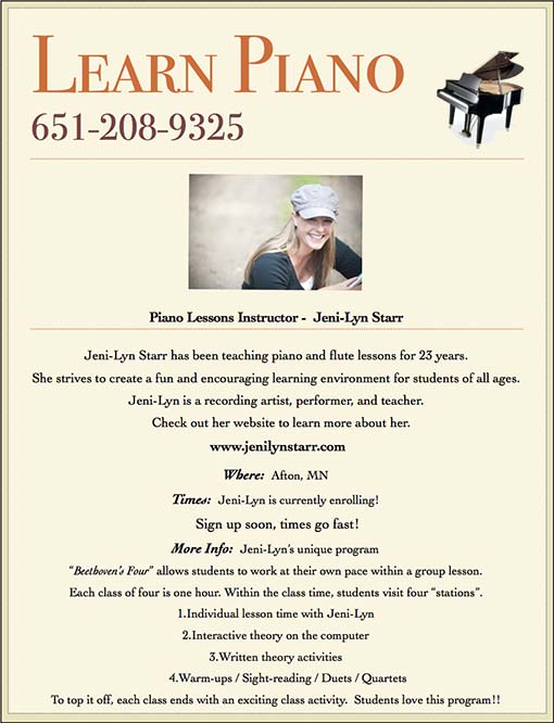 Piano and Flute Lessons